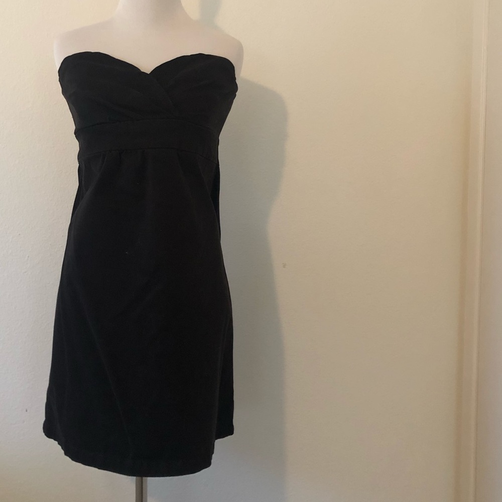 Black Volcom Knee Length Tube Top Dress